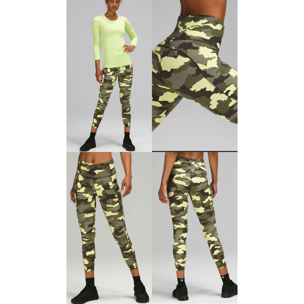 Lululemon Fast and Free High-Rise Tight 25 Heritage 365 Camo Crispin Green 8